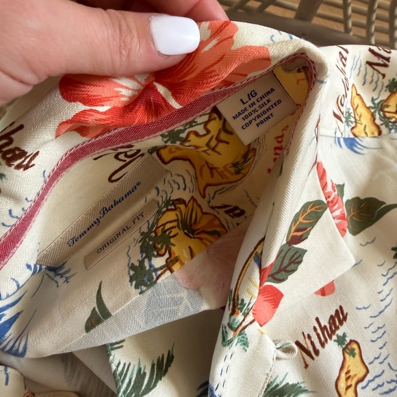 Tommy Bahama Tropical Map Print Shirt - Picture 4 of 4